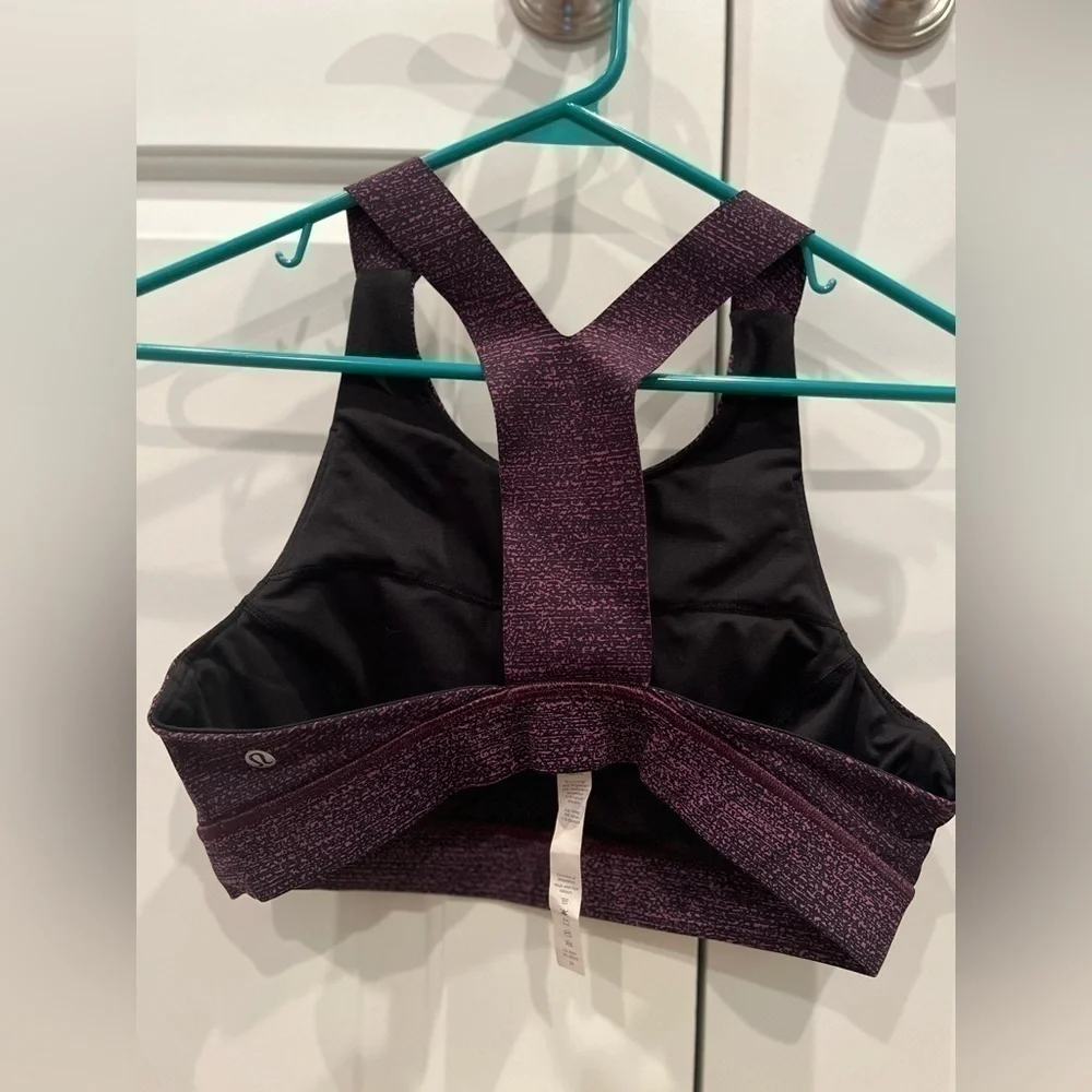 Lululemon Fast And Free Bra Size 10 Salt Dark Mystic Black